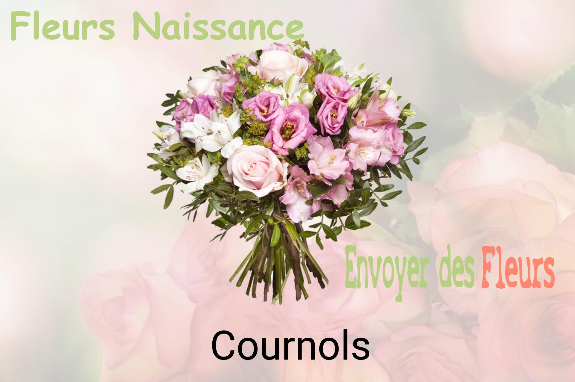 Bouquet de fleurs de naissance livré à Cournols